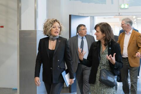 Vittoria Colizza et Nathalie Drach-Temam lors de l'inauguration du SUMOC Vittoria Colizza et Nathalie Drach-Temam lors de l'inauguration du SUMOC