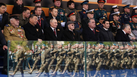 Le 9 mai 2025, Vladimir Poutine a célébré les 80 ans de la fin de la Seconde Guerre mondiale en accueillant à Moscou une vingtaine de responsables étrangers, à commencer par le leader chinois Xi Jinping, placé à sa droite sur la tribune d’honneur. Vyacheslav Prokoviev/AFP Le 9 mai 2025, Vladimir Poutine a célébré les 80 ans de la fin de la Seconde Guerre mondiale en accueillant à Moscou une vingtaine de responsables étrangers, à commencer par le leader chinois Xi Jinping, placé à sa droite sur la tribune d’honneur. Vyacheslav Prokoviev/AFP